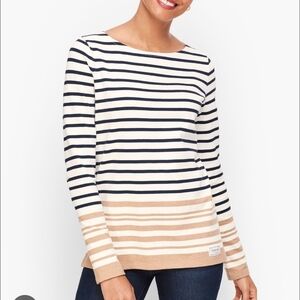 Authentic Talbots Eastbrook Striped soft Long Sleeve Academia Preppy top Sz 3X